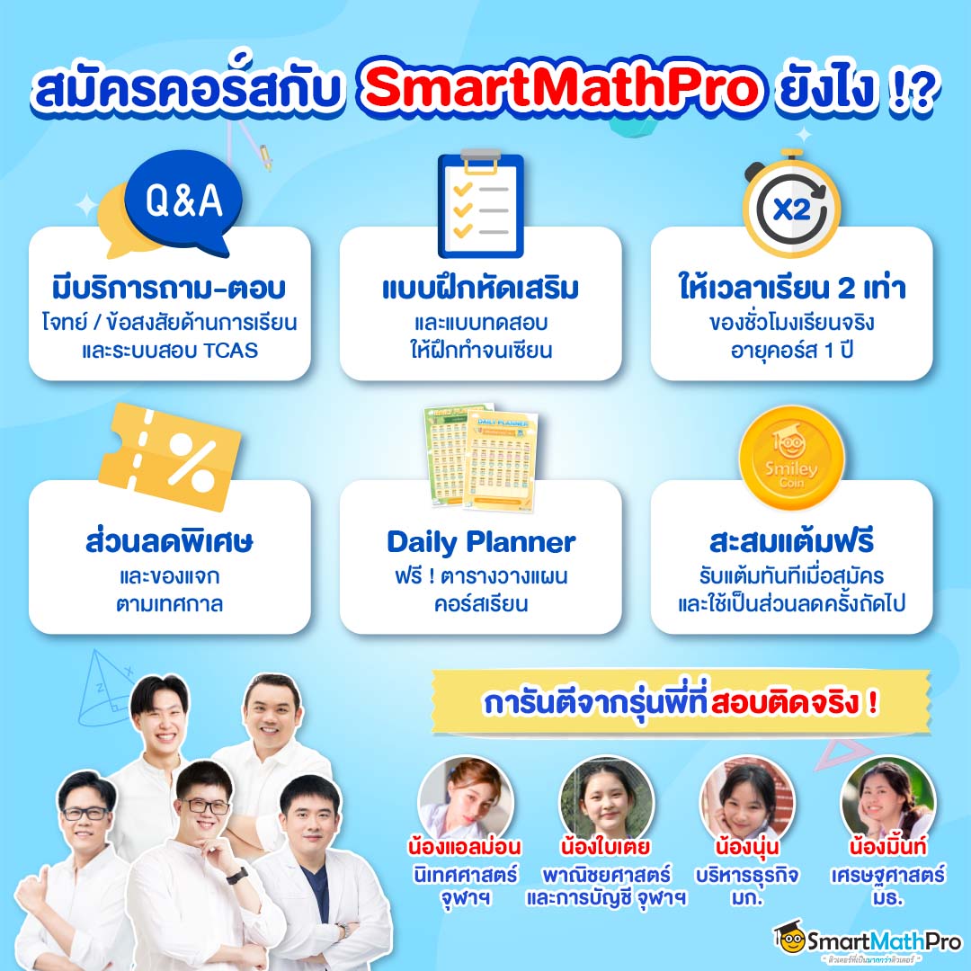 เรียคณิต และวิชาอื่น ๆ กับ SmartMathPro ดียังไง