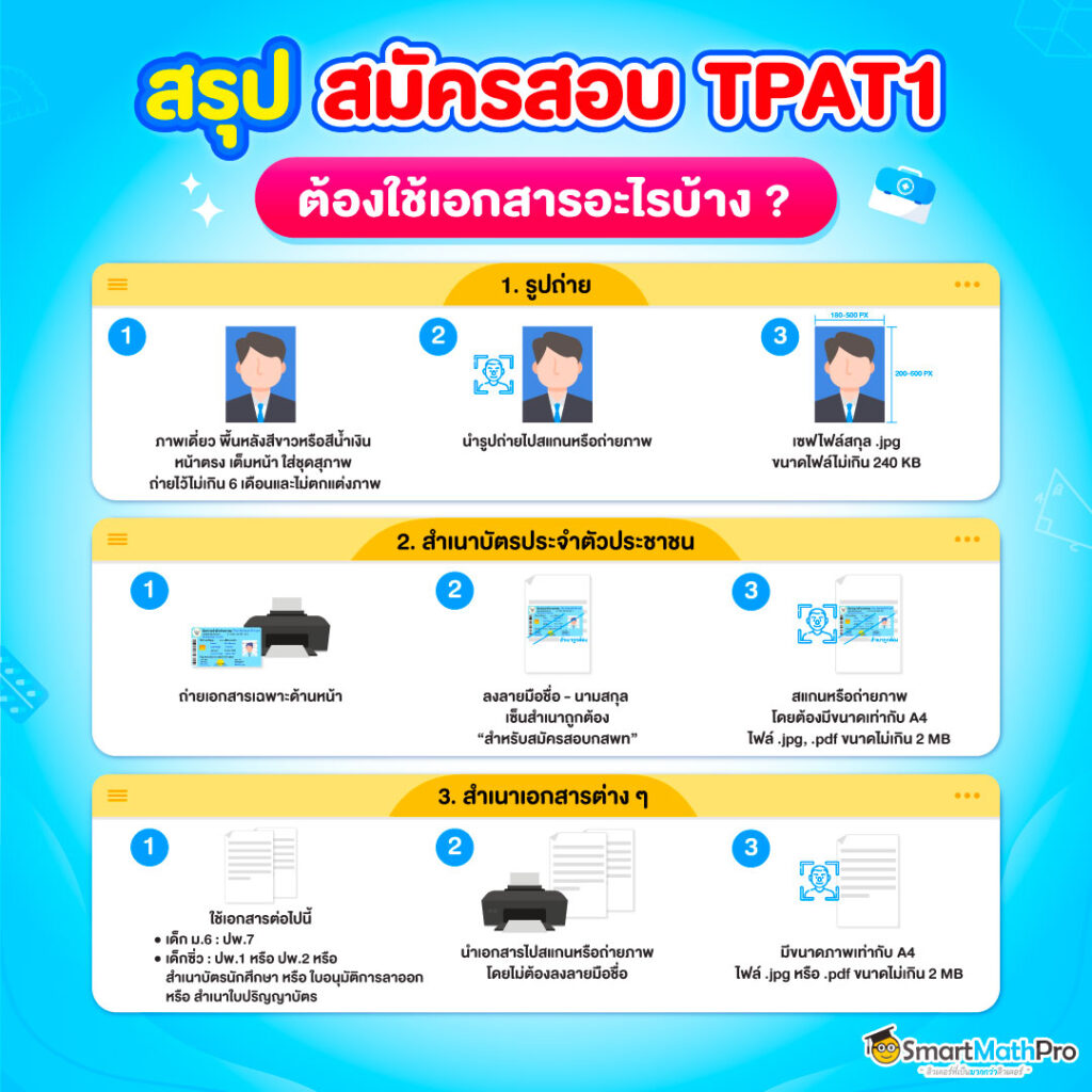 สมัคร กสพท ใช้เอกสารอะไรบ้าง