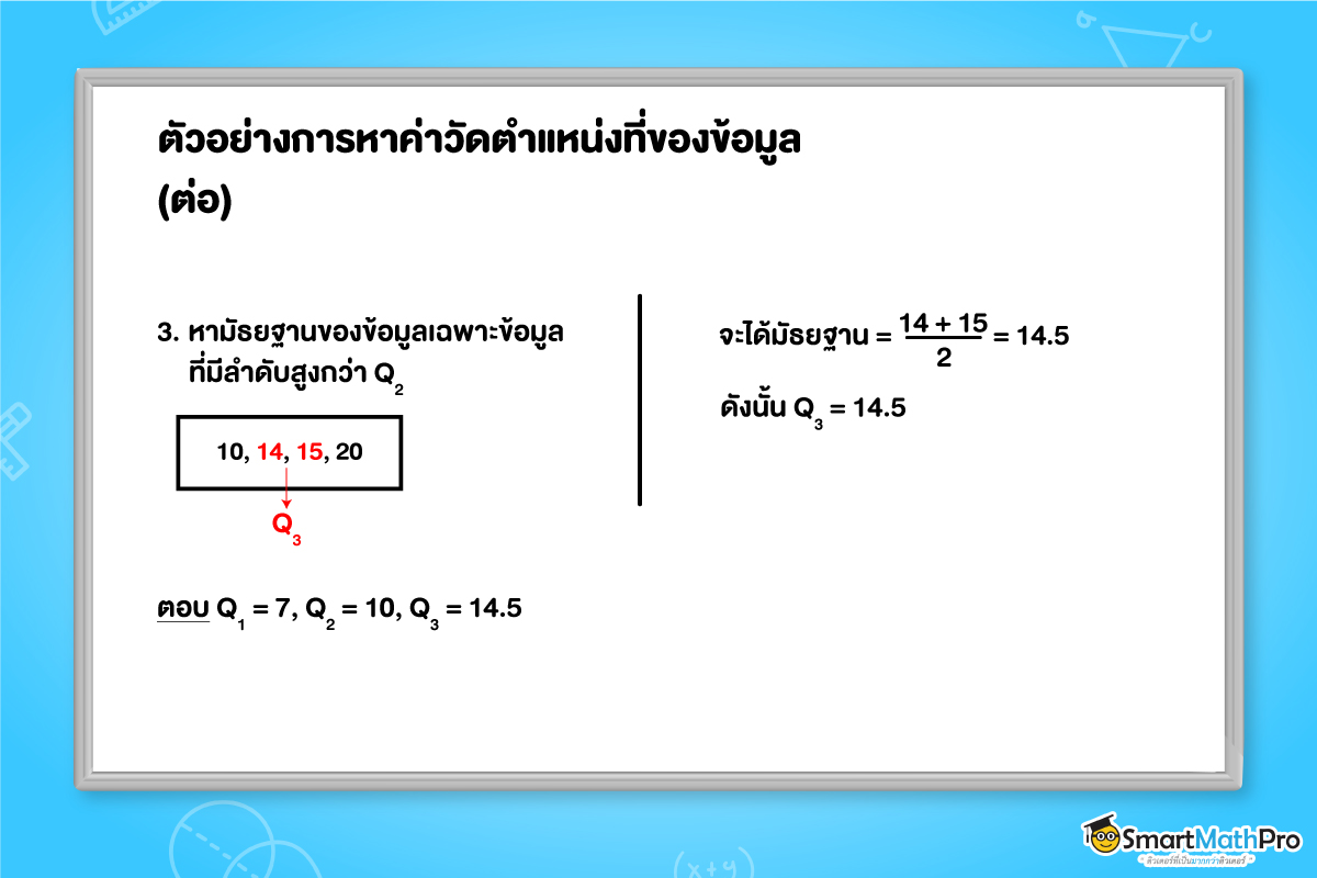 การหามัธยมฐานของข้อมูล สถิติ ม.3 คณิต ม.ต้น