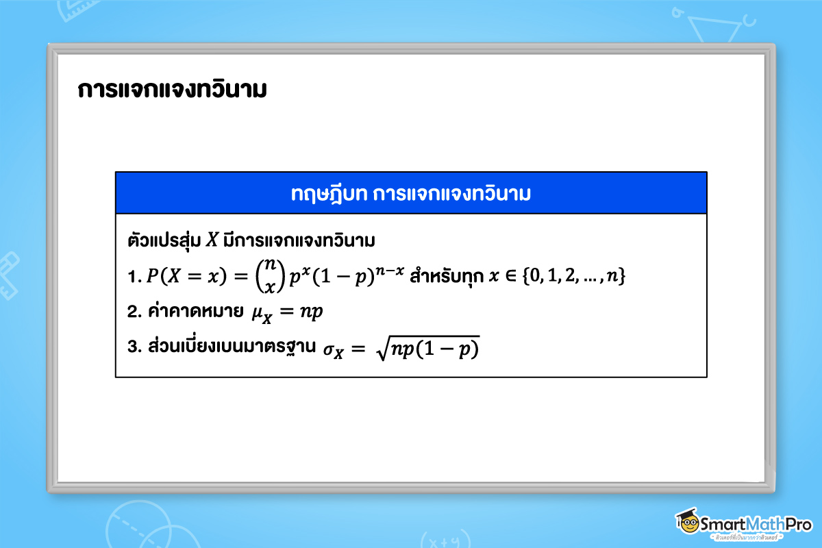 ทฤษฎีบท การแจกแจงทวินาม