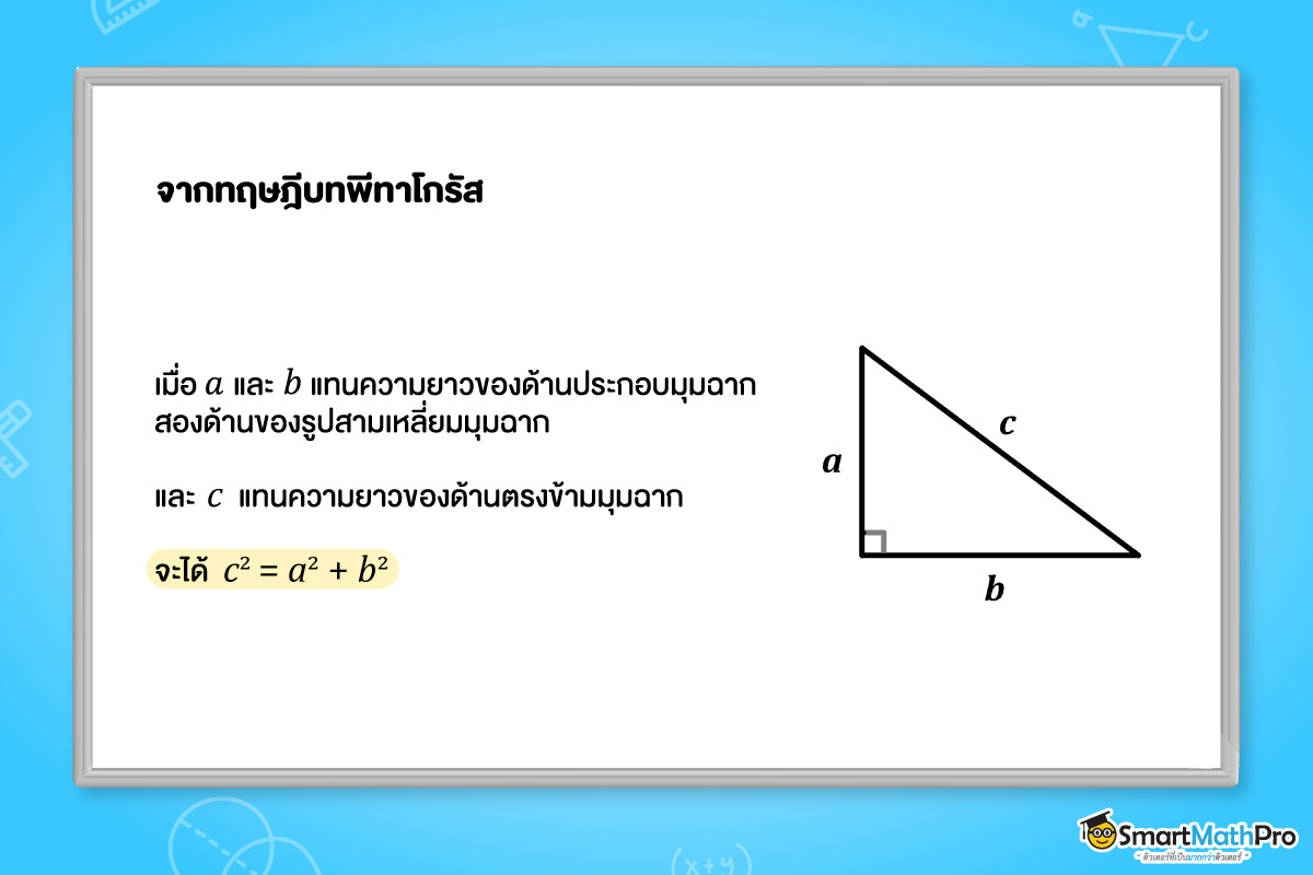 นิยามของทฤษฎีบทพีทาโกรัส